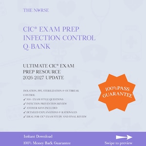 CIC® Exam Prep Questions | Infection Control Study Guide (PDF Download)