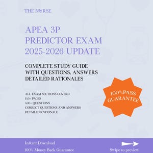 APEA 3P Predictor Exam Complete Study Guide 2025-2026 Update