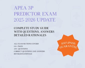 Mise à jour du guide d'étude de l'examen APEA 3P Predictor 2025-2026