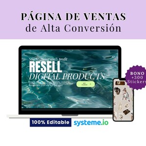 Systeme.io Sales Page Template | Resell Rights | 1 Page Funnel | Instant Download | Works with Free Plan