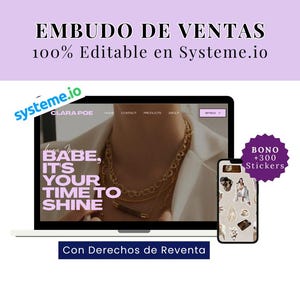 再販権付きの完全な6ページ構成のSysteme.ioセールスファネル｜編集可能なテンプレート｜即時ダウンロード｜無料プランで利用可能