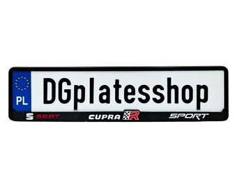 Premium Seat Cupra License Plate Frame | Chrome 3D Letters | European Style Car Holder | Sporty Auto Styling Accessory