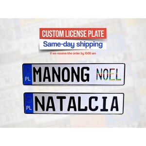 カスタムポーランドEUナンバープレート 金属エンボス加工の個別デザインプレート EUタグ付き 迅速な世界発送