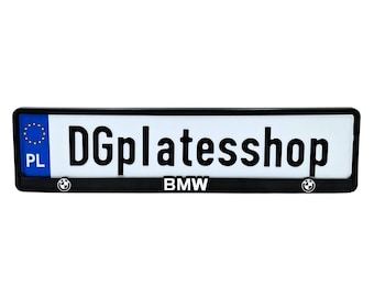 Marco de matrícula 3D BMW | Texto cromado | Estilo deportivo | Soporte europeo de alta calidad | Accesorio para coche