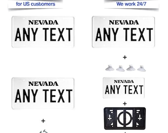 Used Nevada License Plate - "Home Means Nevada" Design With Random Letters/Numbers