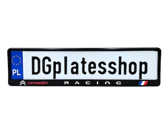 Citroën 3D License Plate Frame | Chrome Text | Sporty Look | High-Quality European Plate Holder | Car Styling Accessory