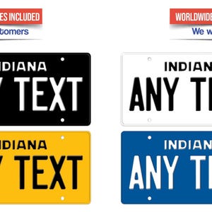 Indiana license plate - Etsy 日本