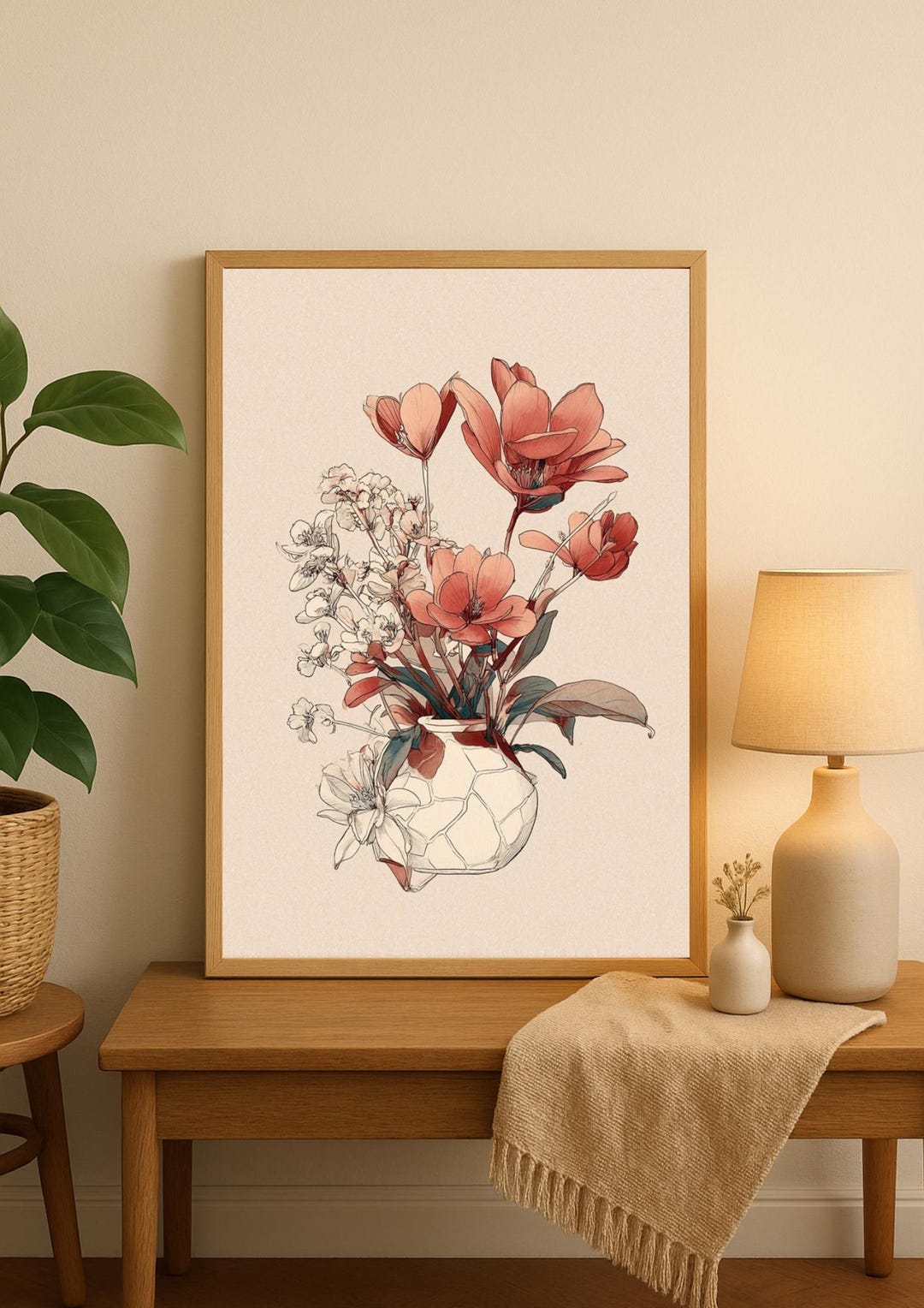 Watercolor Floral Print: Vintage Botanical Wall Art - Etsy