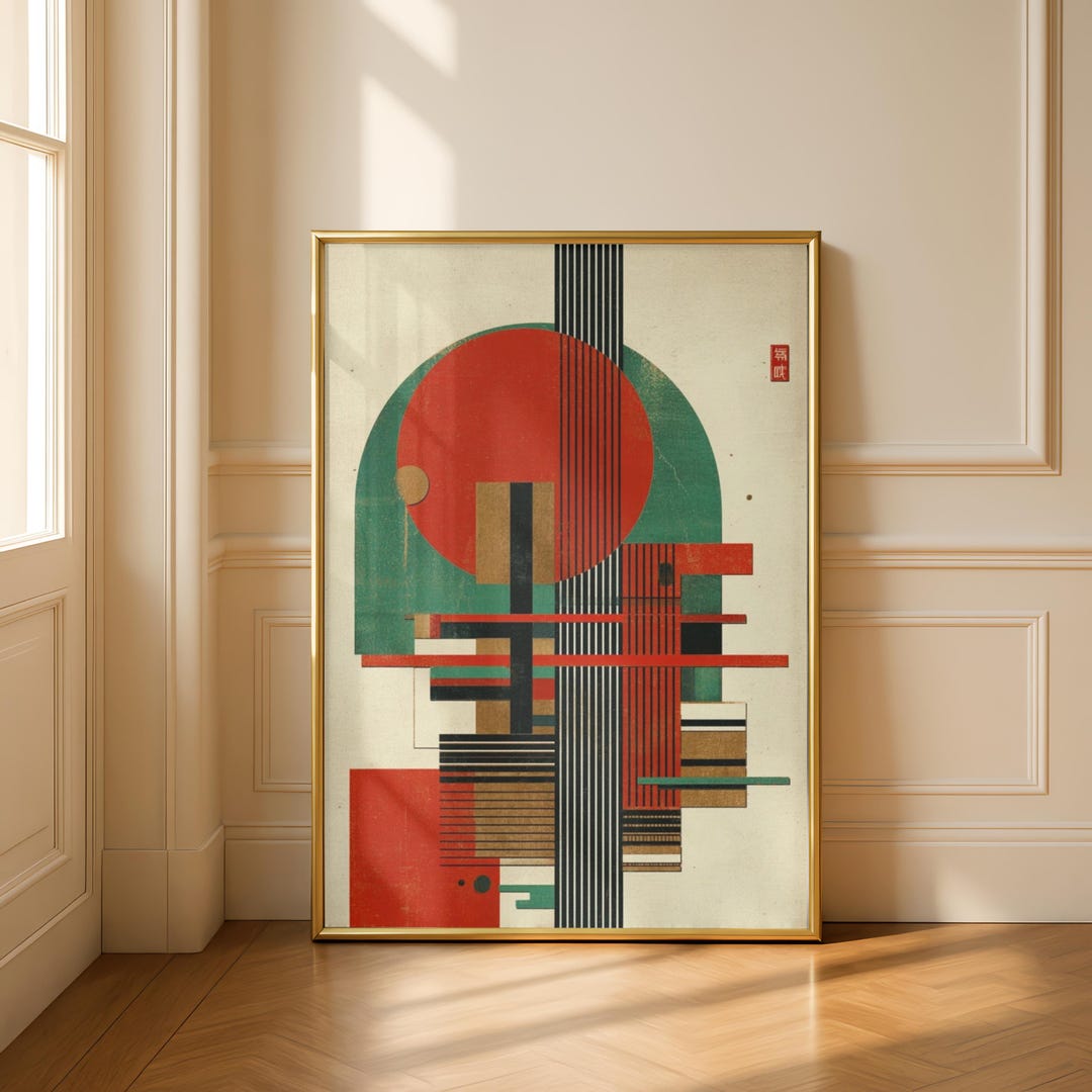 Japanese Abstract Art Print: Minimal Vintage Home Decor Wall Art - Etsy