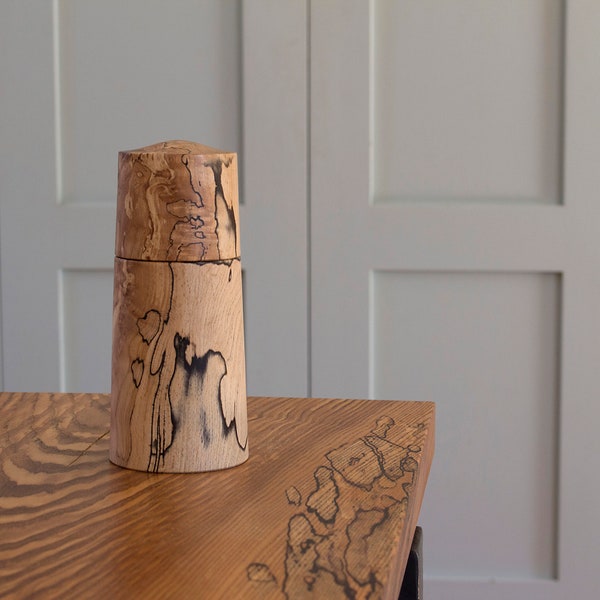 6" Salt/Pepper Grinder in Spalted Beech with CrushGrind mechanism