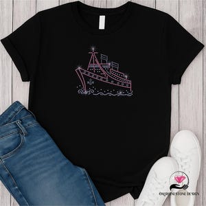 Cruise Ship Rhinestone Template Svg | Nautical Design for Cricut, Silhouette