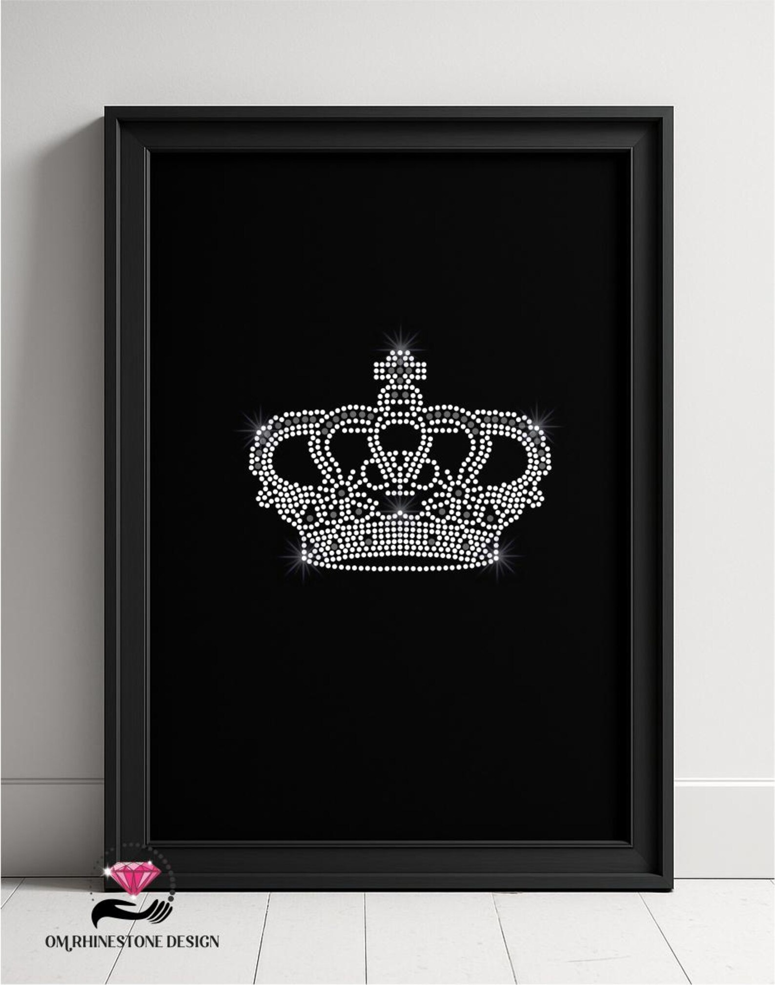 Crown Rhinestone Template Svg | Bling Design for Cricut, Silhouette - Etsy
