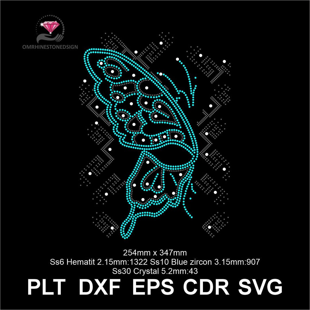 Butterfly Rhinestone Template Svg | Bling Design for Cricut ...