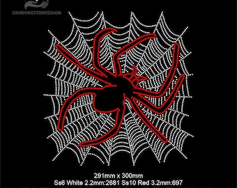 Spider Web Rhinestone Template Svg | Bling Design for Cricut, Silhouette
