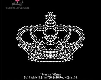 Crown Rhinestone Template Svg | Bling Design for Cricut, Silhouette