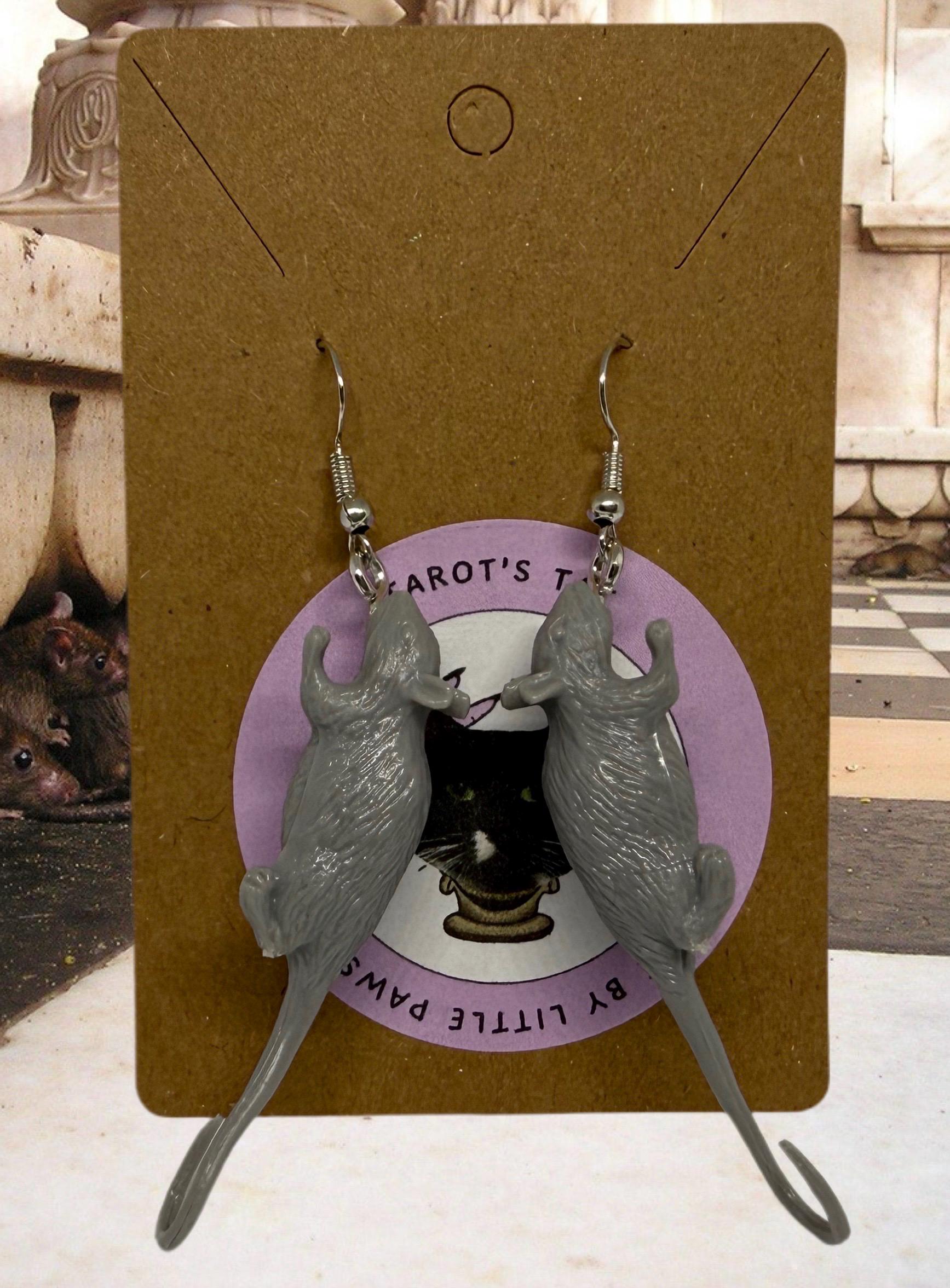Rat Earrings - Etsy UK