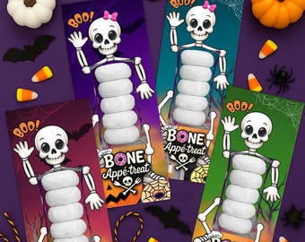 Halloween treat idea Donut Card Printable Favor Gift for Kids, Party, Classroom, or Neighbors