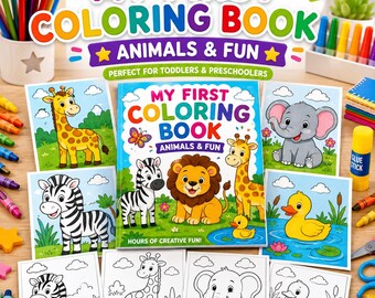 Mindful Animal Coloring Book for Kids | Toddler & Preschool Coloring Pages | Easy Animal Coloring Activities | Printable Coloring