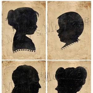 Mini Silhouette Portraits, 8.5x11, Download, Printable