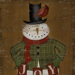 Joy Snowman, 8x10 descarga imprimible