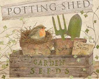 Potting Shed, 8 x10 digital printable download