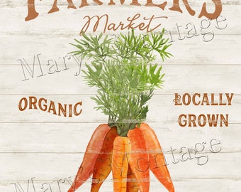 Farmers Market Carrots, 8x10 Printable Download