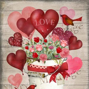 Valentine Bucket, Digital download 8x10 and PNG file