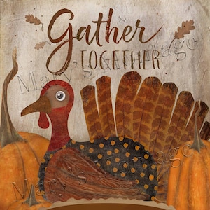 Gather Together, Thanksgiving Graphics. 8x10, printable download