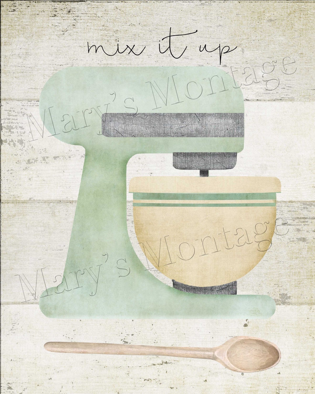 Mix It Up, Kitchen Decor, 8x10 Printable Digital Download Etsy