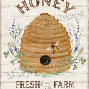 Honig, Frisch vom Bauernhof 8x10 printable download