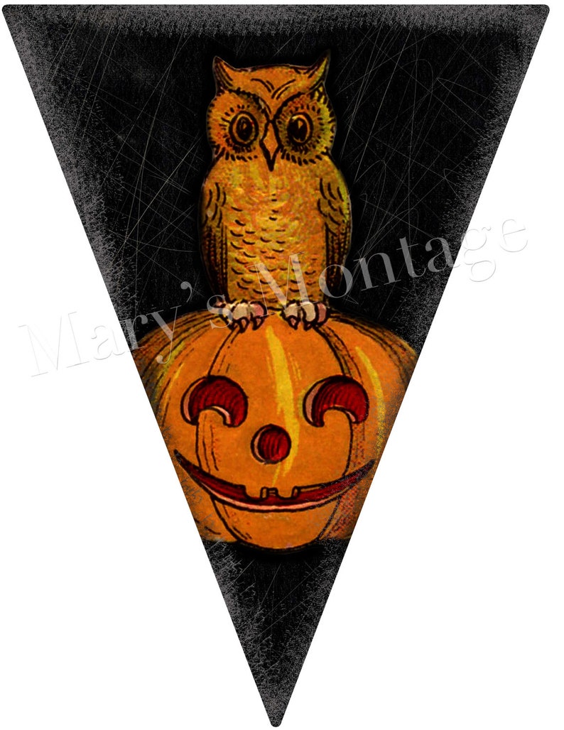Halloween Bunting Pennant Flags Download Print   5  8.5 x 11 image 4
