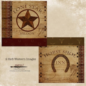 Western Art, 2 8x8 hig res jog files, download & print