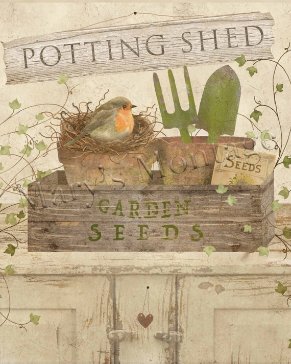 Potting Shed, 8 x10 digital printable download