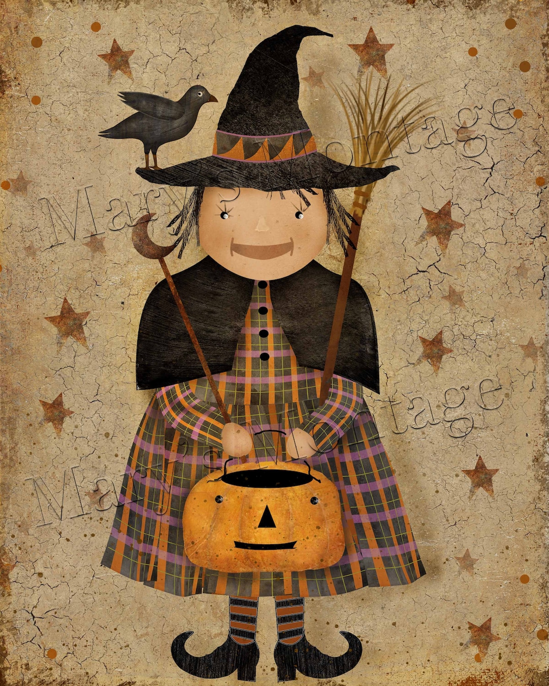 Little Witch, 8x10, JPG &amp; PNG Files, Halloween Decor - Etsy