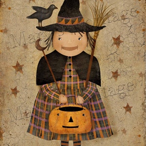 Little Witch, 8x10, JPG & PNG files, Halloween decor