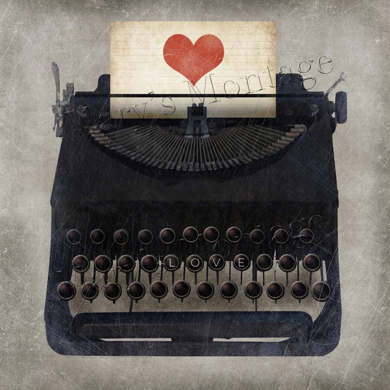 Love Typewriter Art 8x8 Digital Download Etsy