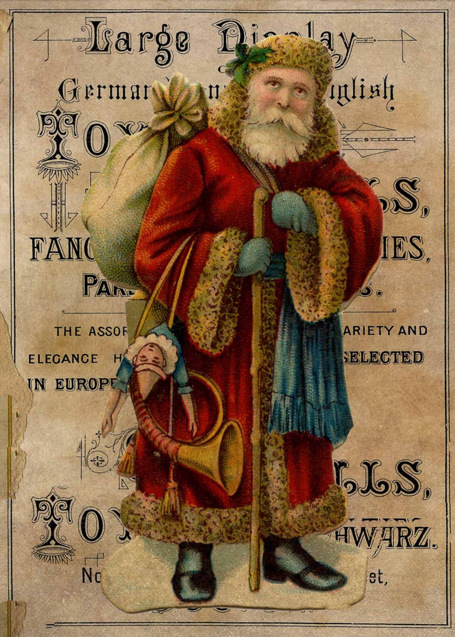 Vintage Christmas 5 5x7 Images Download Print Etsy