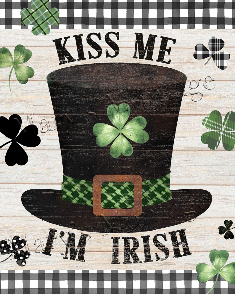 Kiss Me, I'm Irish, 8x10 printable download image 1