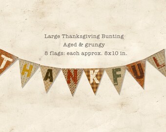 Thanksgiving Bunting, Download & Print,  THANKFUL