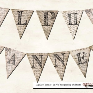 Alphabet Banner, download, clipart sheets, PNG&#39;s
