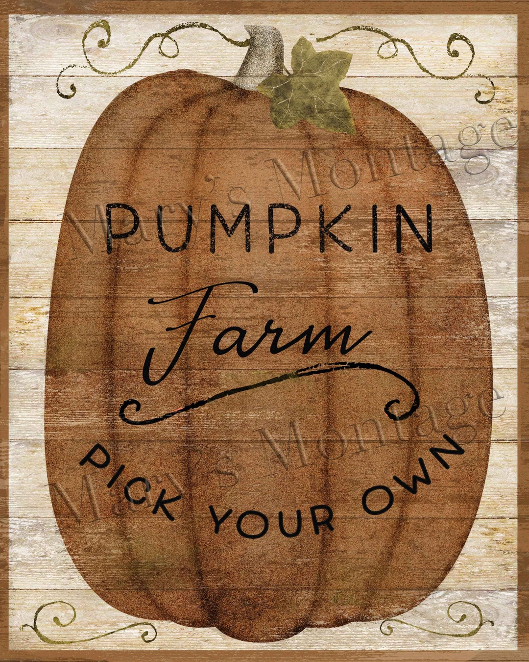 Pumpkin Farm, 8x10 Printable Download - Etsy