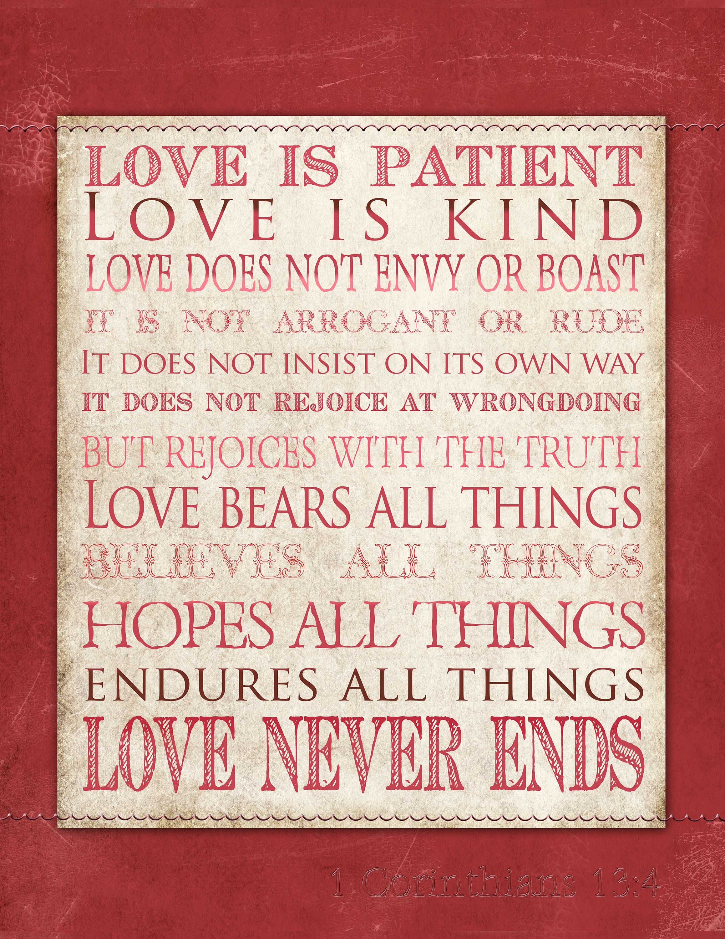 Love is Patient Subway Art Download Print 8x10 Etsy
