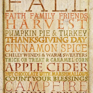 Fall Subway Art  YOU PRINT  8x10 High Res  Download