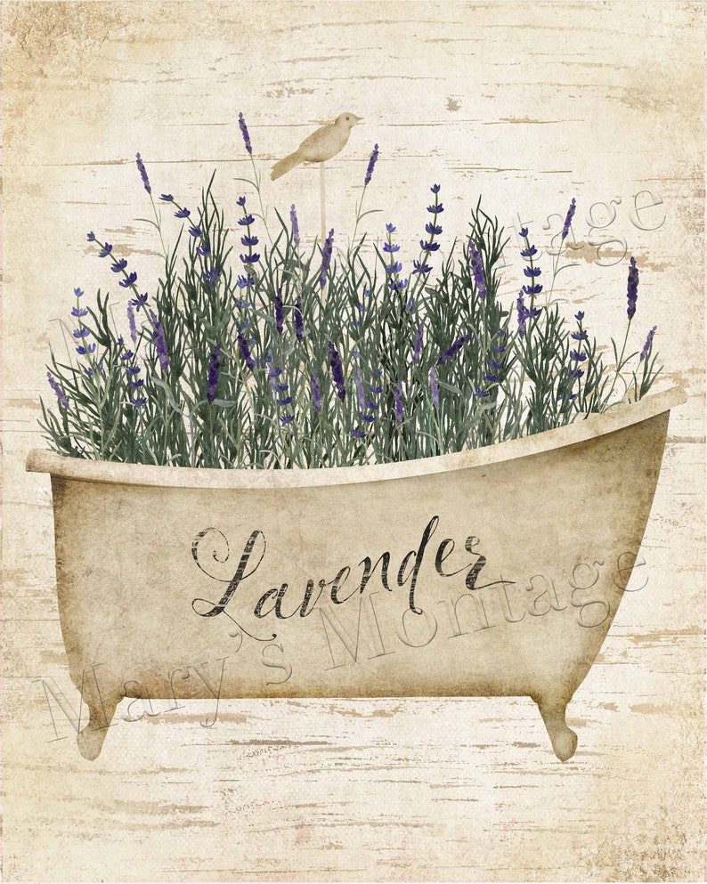 Lavender Bathtub 8x10 Printable Digital Download | Etsy