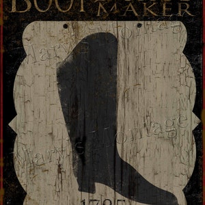 Boot and Shoe Maker, Trade Sign Reproduction, 8x10 download, Print