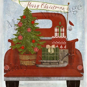 Christmas Truck_Back 8x10 printable download