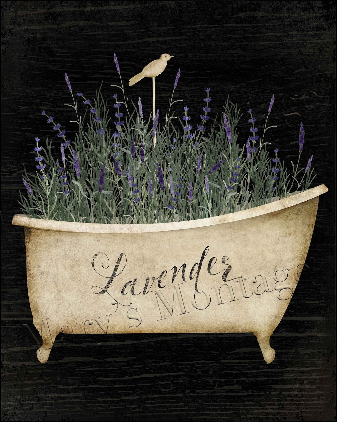 Lavender Bathtub 8x10 Printable Digital Download - Etsy