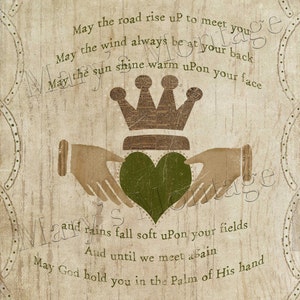 Irish Blessing, printable art, 2 sizes 8x10& 16x20, download, St. Patricks Day