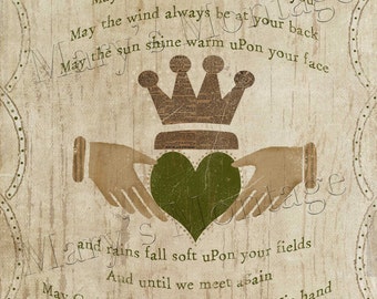 Irish Blessing, printable art, 2 sizes 8x10& 16x20, download, St. Patricks Day