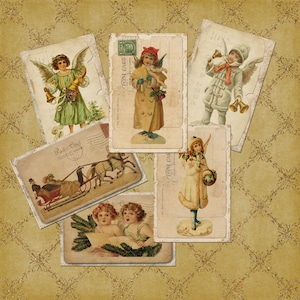 Weihnachten Postkarte Papiere 6 4 x 6 Herunterladen & Drucken